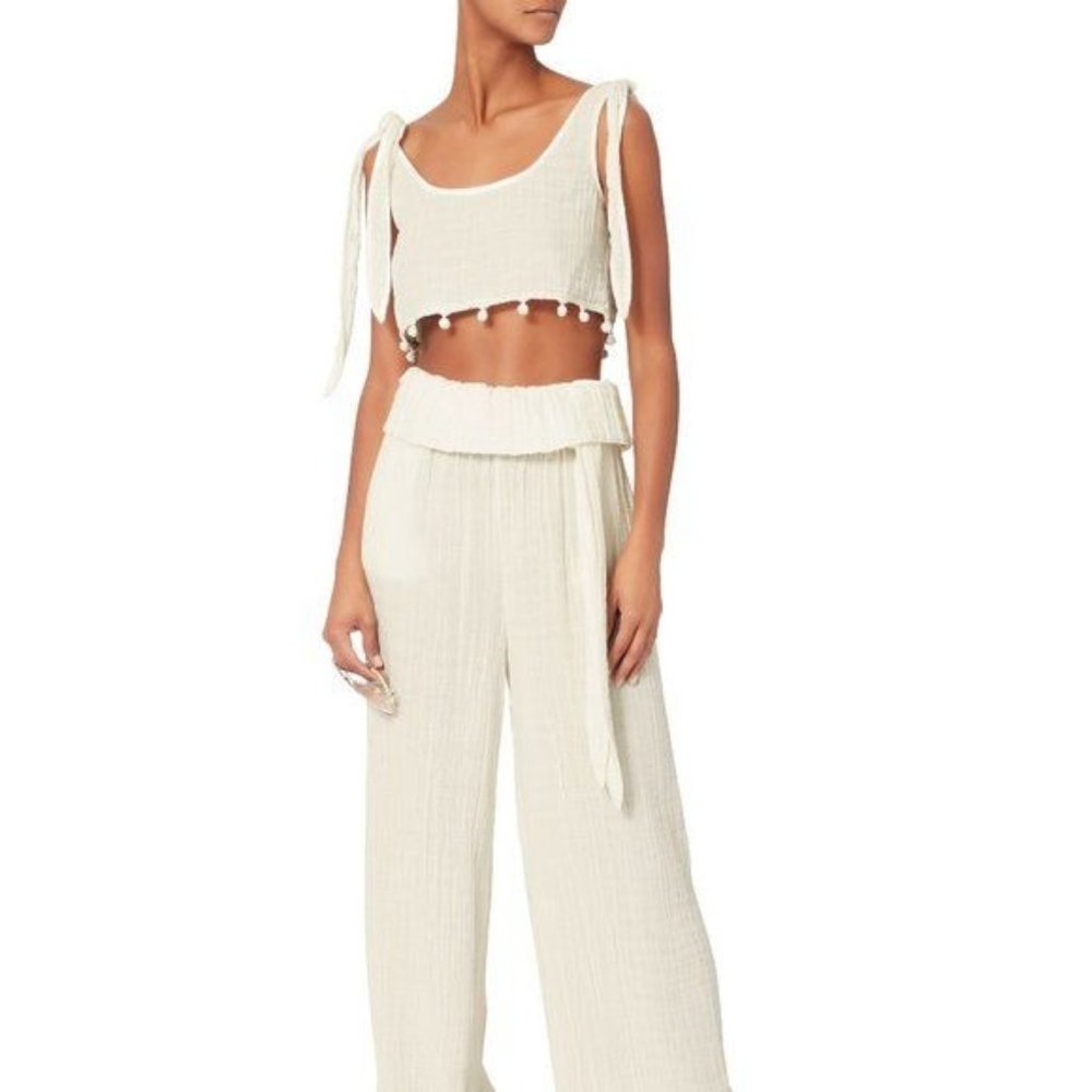 Revolve Anaak Cotton Gauze Crop Top